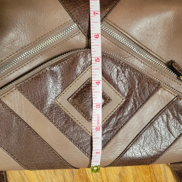 Vintage Joe's Jeans Leather Crossbody/Cluch Purse Handbag Brown Tan - Picture 12 of 12